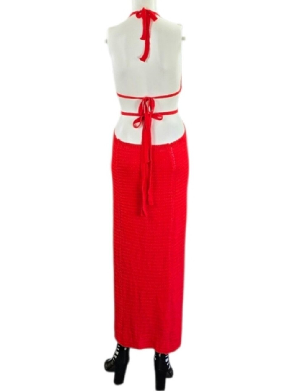 Crocheted Halter Maxi-Dress - Picture 6 of 14